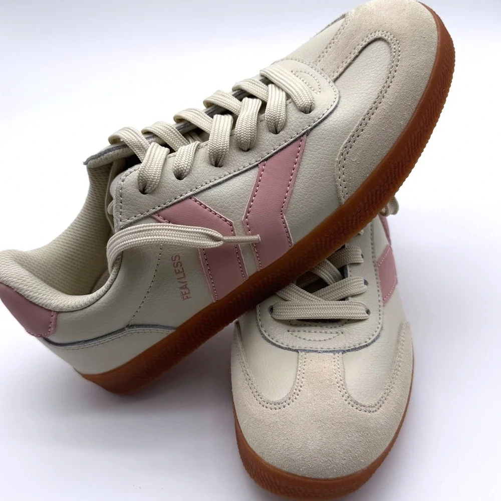 C.O.B. Culture of Brave Fearless sneakers Size 38 Pink Leather Gum Sole retro